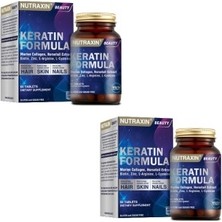 Nutraxin Keratin Formula 60 Tablet Hair - Nails - Skin X2 Adet