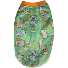 Pawstar Yeşil Mutlu Köpekler Kedi Köpek Tişörtü Kedi Köpek Kıyafeti Xs