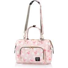 Lal Baby Baggage Bag Flamingo Pembe Omuz Askılı Anne Bebek Bakım Çantası