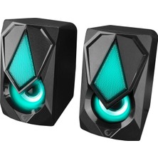 Rampage RMS-G19 2.0 5 Watt LED Işıklı Siyah Multimedia Speaker