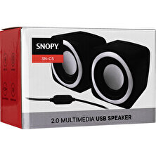 Snopy Sn-C5 2.0 Multimedia USB 5V 3W*2 Siyah Speaker