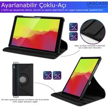 Ukscase Lenovo Tab M8 Hd TB-8505F 360 Derece Dönen Standlı Deri Kılıf + Nano Cam Ekran Koruyucu