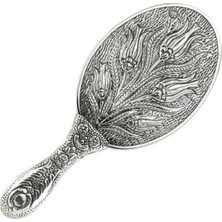 Altınsepeti Gümüş El Ayna Lale Motifli