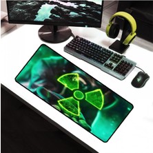 SGE TEKNOLOJİi 70 x 30 cm Radio Active Dikişli Kaydırmaz Taban Oyuncu Mouse Pad