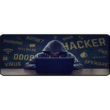 SGE TEKNOLOJİ 70 x 30 cm Hacker 1 Dikişli Kaydırmaz Taban Oyuncu Mouse Pad