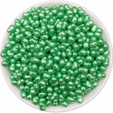 Livza Bijuteri 50 Gr. Yeşil Renk Plastik Inci Boncuk (Yamuk Inci)