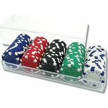 Mobee Pratik Saklama Çantalı Poker Para Taşları 100'LÜ Poker Fişi Profesyonel