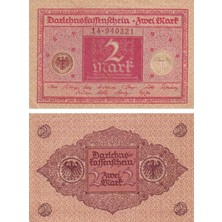Benim Koleksiyonum Almanya, 2 Mark (1920) P#59 Çil Eski Yabancı Kağıt Para