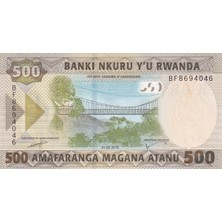 Benim Koleksiyonum Ruanda (Rwanda), 500 Frank (2019) Eski Yabancı Kağıt Para