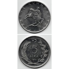 Benim Koleksiyonum 5 Lira (1977) Çil Eski Madeni Para