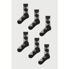 Mem Socks 6'lı Ekose Desenli Erkek Çorabı