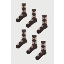 Mem Socks 6'lı Ekose Desenli Erkek Çorabı