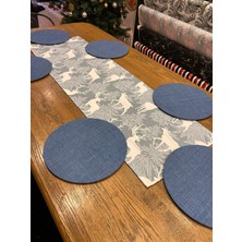 Tuğçe Demir Home Desıgn Gri Geyik Desen Runner Supla Takım