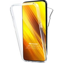 Microsonic Xiaomi Redmi K40 Pro Kılıf 6 Tarafı Tam Full Koruma 360 Clear Soft Şeffaf