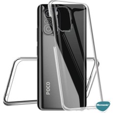 Microsonic Xiaomi Poco F3 Kılıf 6 Tarafı Tam Full Koruma 360 Clear Soft Şeffaf