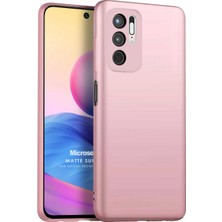 Microsonic Matte Silicone Xiaomi Redmi Note 10 5g Kılıf Rose Gold