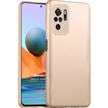 Microsonic Matte Silicone Xiaomi Redmi Note 10 Kılıf Gold