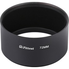 ZSZH Orta Telefoto Lens Için En Uygun Olanın 72MM Konu Tipi Düz Tüp Full Metal Lens Hood Gölge(Yurt Dışından)