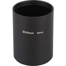 ZSZH Orta Telefoto Lens Için En Uygun Olanın 55MM Konu Tipi Düz Tüp Full Metal Lens Hood Gölge(Yurt Dışından)