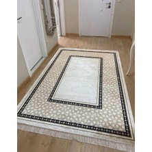STY Home Saray Halısı Kaymaz Tabanlı Yıkanabilir Halı Kilim Yolluk Krem
