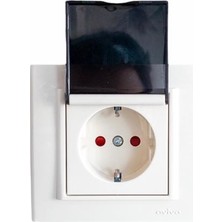 Topraklı Kapaklı,çocuk Korumalı Priz(Ovivo)