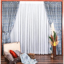 Brc Perde Ceren Düz Desensiz Petek Zemin Beyaz Tül Perde 1x2.25 (Seyrek Pile)