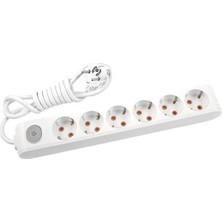 Viko 90117603 Multi-Let Topraklı Anahtarlı 6'lı Grup Priz