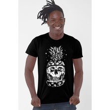 Rock&Roll Ananas Kafa Siyah Kısa Kollu Erkek T-Shirt