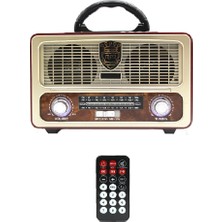 Mkey RDL-4613 Bluetooth - Kumanda - Tf Kart - USB Nostaljik Radyo