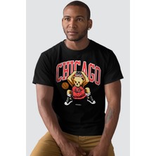 Rock&Roll Chicago Basket Siyah Kısa Kollu Erkek T-Shirt