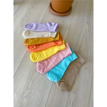 Black Arden Socks Kadın Düz Renkler Cotton 8'li Patik Çorap  BT-0274