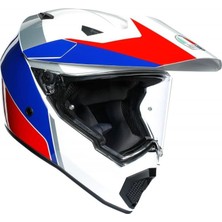 Agv Ax-9 Multi Atlante White Blue Red Kapalı Kask
