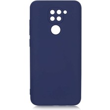 Smcase Xiaomi Redmi Note 9 Kılıf Mara Silikon Mat Soft Kamera Korumalı Lansman Lacivert