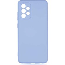 Smcase Samsung Galaxy A72 Kılıf Mara Silikon Mat Soft Kamera Korumalı Lansman Mor