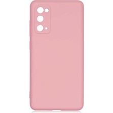 Smcase Samsung Galaxy S20 Fe Kılıf Mara Silikon Mat Soft Kamera Korumalı Lansman Pembe