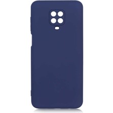 Smcase Xiaomi Redmi Note 9 Pro Kılıf Mara Silikon Mat Soft Kamera Korumalı Lansman Lacivert