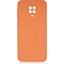 Smcase Xiaomi Redmi Note 9s Kılıf Mara Silikon Mat Soft Kamera Korumalı Lansman Turuncu