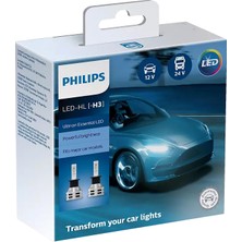 Philips LED Xenon H3 12-24 V Uyumlu 6500 K Parlak Beyaz 11336UE2X2 8719018003324