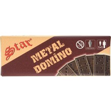 Star Domino Zamak Büyük Boy Domino Oyun Seti Metal Domino Taşı Seti Metal Metal Domino