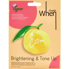 When Simply When Vegan Citron Brightening & Tone Up Mask - Vegan Citron Aydınlatıcı ve Tonlandırıcı Maske