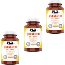 Flx Quercetin Complex Kuarcetin Ester C Bromelain Vitamin D Rutin Resveratrol Magnezyum Aserola 120 Tablet X 3 Kutu