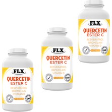 Flx Quercetin Complex Kuarcetin Ester C Bromelain Vitamin D Rutin Resveratrol Magnezyum Aserola 180 Tablet X 3 Kutu