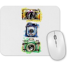 Baskı Dükkanı Watercolor  Camera Mouse Pad
