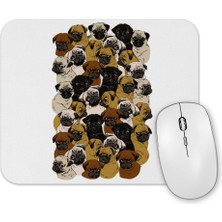 Baskı Dükkanı Pug Yoga Köpek Mouse Pad