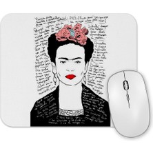 Baskı Dükkanı Frida Kahlo Kelebekler Mouse Pad