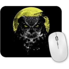 Baskı Dükkanı Dolunay Baykuş Korku Baykuş Mouse Pad