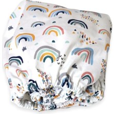 Bebek Özel Pamuklu Bebek ve Çocuk Lastikli Çarşaf Şirin Gökkuşağı 80x180 cm