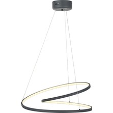 Avonnı AV-60332-GR Gri Boyalı Modern Avize LED Metal Pleksi 36CM