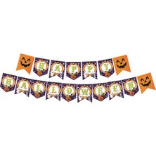 Partijet Happy Halloween Temalı Harf Afiş