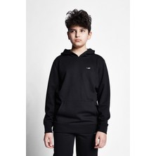 Lescon Siyah Çocuk Kapüşonlu Sweatshirt 21S-3227-21N